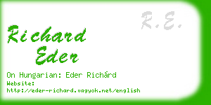 richard eder business card