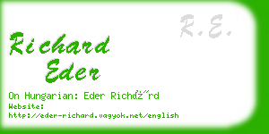 richard eder business card